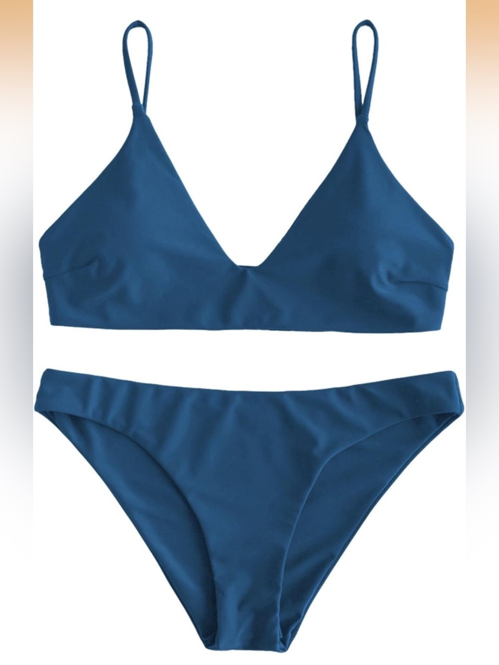Solid Spaghetti Strap Bralette Bikini Set Two Piece L. 1934/bb7-2